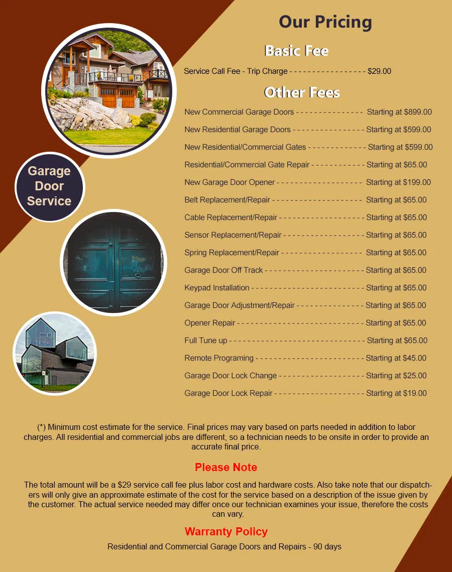 5 Star Garage Doors Portland, OR 503-343-6318 - pricelist6